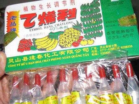 Hà Nội: Phát hiện 1.500 ống thuốc thúc chín quả